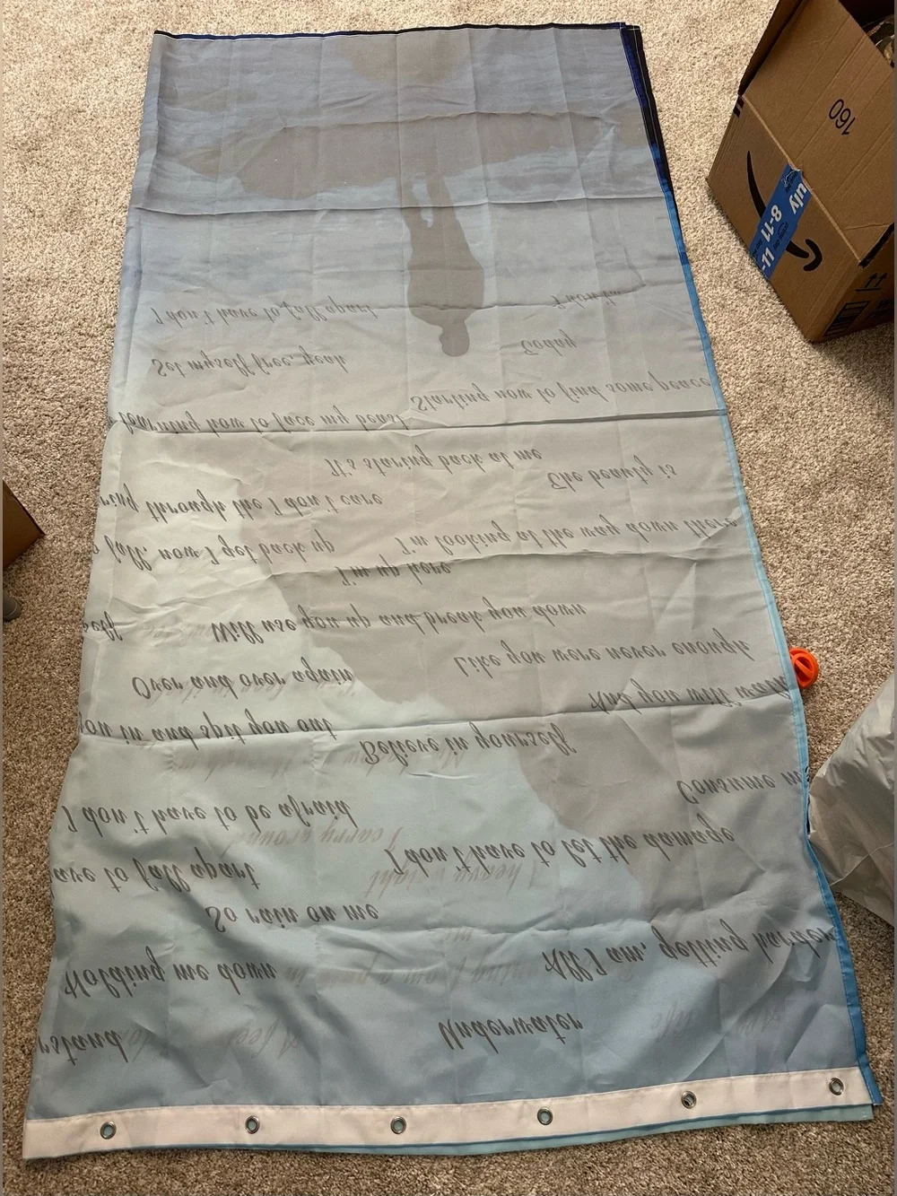 Blue October Fear shower curtain RARE
